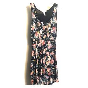Black floral sundress (goes to mid thigh)
